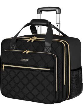 Stylish 17.3" Rolling Laptop Bag for Women | Travel Briefcase with Wheels